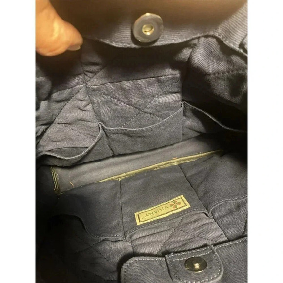 Vivary Bag Purse Navy and Orange Women’s Tote with Removable Bow UF Colors - Picture 8 of 11